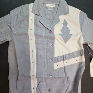 Vintage Adolfo Sport Blue Blouse